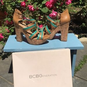 Cork open toe sandals